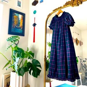 Hill House Home — RARE XS Navy Caroline Plaid Nap Dress —worn once— no brand tag